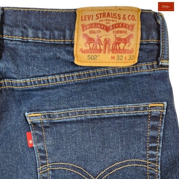 Levi's Strauss 502 Blue Jeans Long Pants Sz 32x32(ID130) - Picture 9 of 11